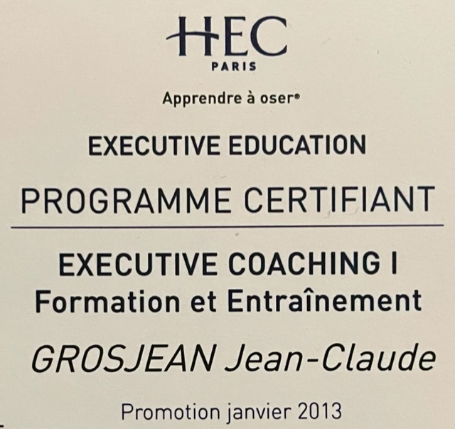 Exécutive Coaching HEC - GROSJEAN